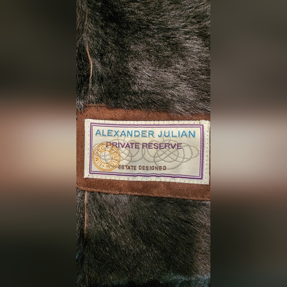 Vintage 70s Alexander Julian Lamb Sheepskin Shearling Mouton Fur Coat S/P - Picture 9 of 16